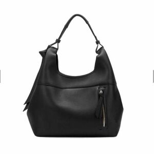 Melie Bianco Women’s Clara Shoulder Bag Black  Vegan Leather